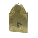 Good brass hook and spike quarter chiming verge lantern clock playing on six bells, the 9" rounded