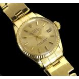 Rolex Oyster Perpetual Datejust 18ct lady's bracelet watch, ref. 6517, no. 2655xxx, circa 1982,