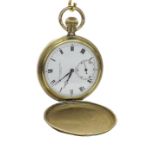 Thomas Russell & Son, Liverpool gold plated lever hunter pocket watch, Premier Swiss movement, the