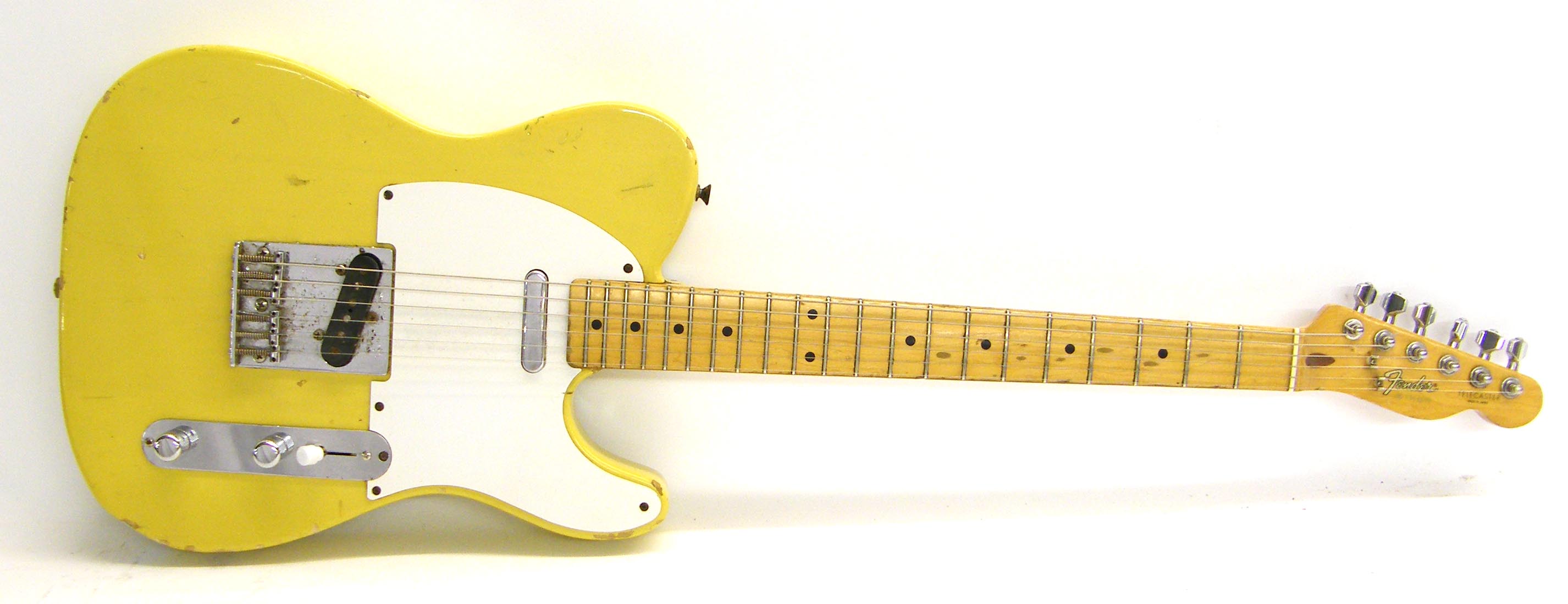 Mid 1980s Fender Telecaster TL-354 electric guitar, made in Japan, ser. no. E955839, blonde finish