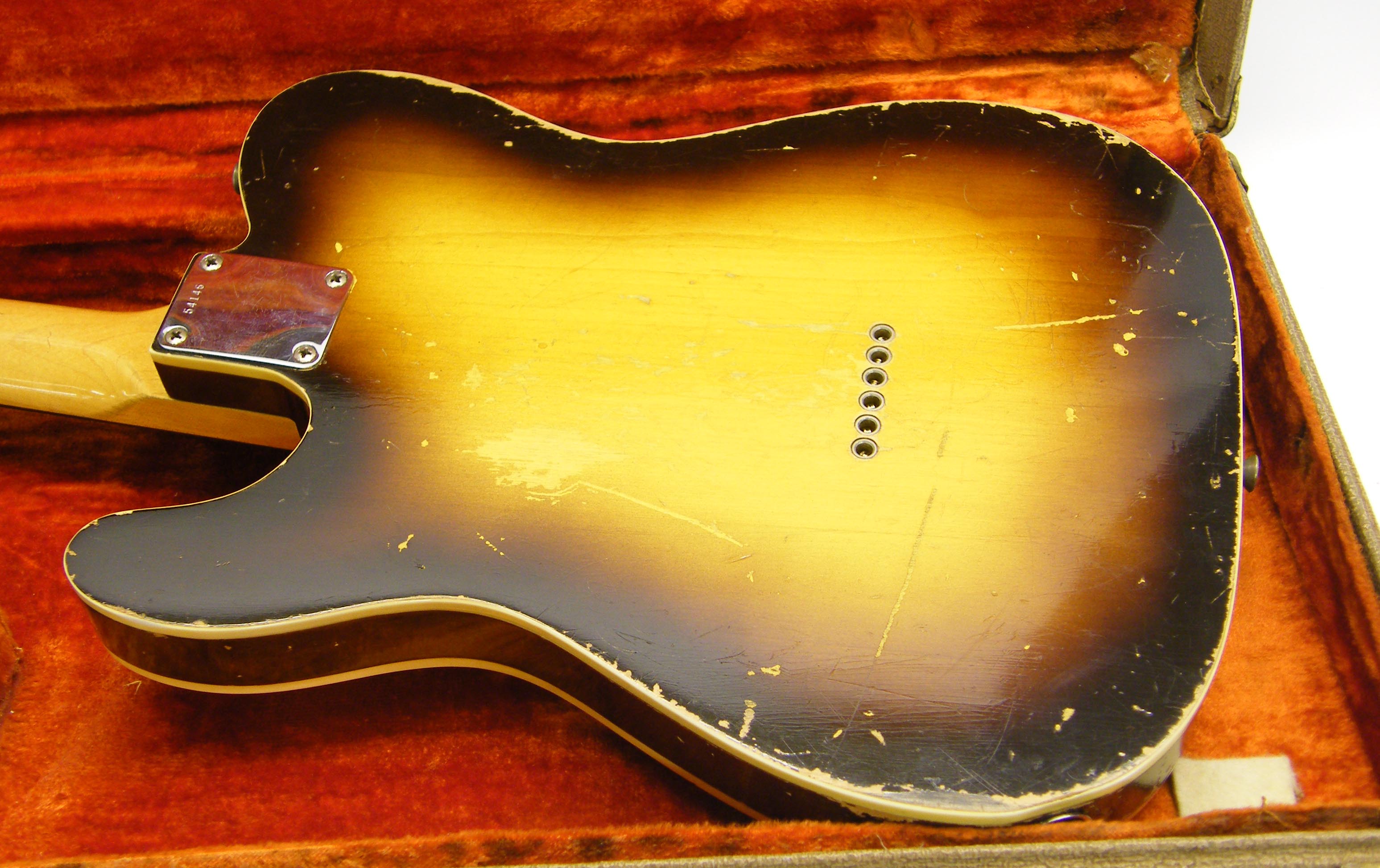 1960 Fender Custom Esquire electric guitar, made in USA, ser. no. 54146, sunburst finish with - Image 4 of 8