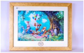 Framed Disney Lithograph By James Coleran. Certificate of authenticity to the reverse. 11x16''.