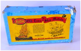 Old Time Ship Models Kit No 2337 ''Golden Hind'' Complete In Original Box With Paperwork,