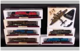 Collection Of 7 Collectable Train And Plane Models to include A4 Class ''mallard'', Duchess LMS,