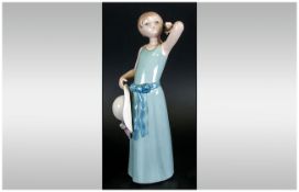 Lladro Figure ' Prissy ' Model No.5010. Issued 1978. 9.75 Inches High. Excellent Condition.
