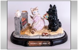 Beswick - Ware Ltd and Numbered Gold Edition Group Figure / Tabeaux ' Duchess and Ribby ' Num.853-