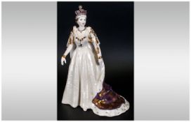 Royal Worcester Ltd and Numbered Edition Figurine ' Queen Elizabeth II ' RW.4774. No.1259. CW 457.
