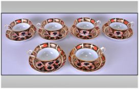 Royal Crown Derby Top Quality Imari Pattern 12 Piece Tea Service, Comprising 6 cups & saucers.