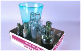 Collection of Coloured Glass bottles including Chemist and Medicine. (12) in total. Together with