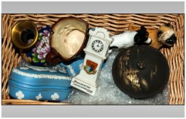 Box Of Assorted Ceramics - Including Royal Doulton miniature toby jug, Wedgewood, Best Of Breed