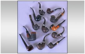 Collection Of 12 Smoking Pipes, Makers Include Benson & Hedges, Jambo etc