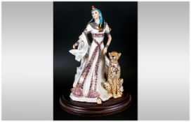 Royal Worcester Ltd and Numbered Edition, Figurine ' Nefertari with Cheetah ' Number.1139. C.W.