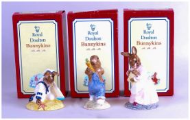 Royal Doulton Bunnykins Figures ( 3 ) In Total. 1/ Sailor Bunnykins DB.166. 2/ Mother Baby Bunny