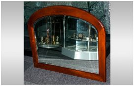 Over Mantle Mirror, wooden frame, bevelled glass, 37x30''