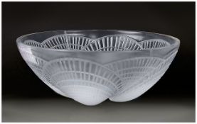 Lalique Coquilles Bowl c1930 Diameter 8¼ Inches, Etched To Base R Lalique France, A/F Cracked