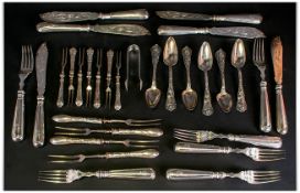 A Collection of Silver Plated Flatware including teaspoons, fish knives and forks etc