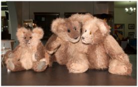 Three Reticulated Teddy Bears by Carrie.