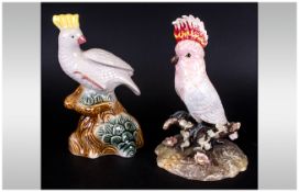 Royal Crown Derby Cock-A-Too '' Major Mitchell'', 7'' high, Together With 1 Other