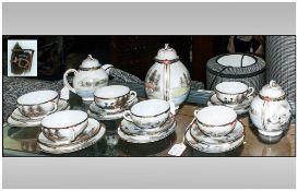 Japanese - Porcelain Early 20th Century Fine 21 Piece Tea Service.