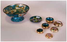 Mixed Lot Of Oriental Items Comprising Trinket Dish, 3 Circular Dish & Covers And A Bowl