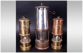 Three Various Miners Lamps.