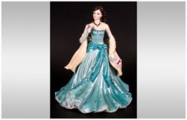 Coalport Figure Classical Elegance Birthday Celebration. 8.5 Inches High, Mint Condition. Complete