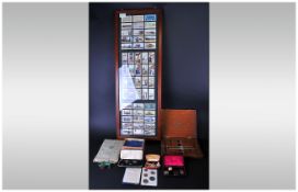 Box Of Assorted Collectables. Including framed cigarette card collection, loose cigarette cards,