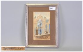 Liz Taylor Contemporary 'Altrincham Library' Watercolour signed & dated (19)76 & inscribed on