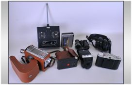 Box Of Assorted Electrical Equipment. Comprising of Waltron remote control, sony cassette walkman,