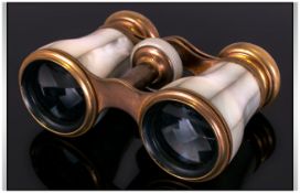 Mother Of Pearl Cased Opera Glasses.