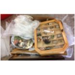 Box of Pottery and Cabinet Plates