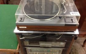 Stack Stereo System including turntable, tape deck and speakers