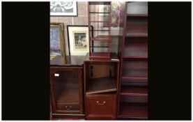 Mahogany Side Cabinet and Shelves