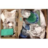 Two Boxes of Pottery