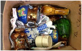 Box Of Various Tea Services including midwinter, Royal Albert etc