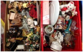 Two Boxes of Collectables and Glass