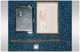 Colibri Combination Cigarette Case And Lighter, Original Box And Instructions Together With A Silver