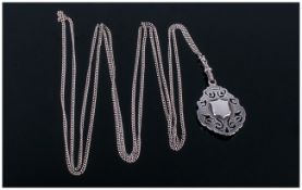 A Vintage Silver Medal & Chain the chain being 56'' in length. Fully Hallmarked.