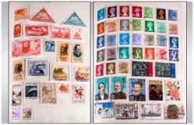 One Simplex & One Cardinial Spring Back Stamp Albums filled with fair mixture of world stamps,.