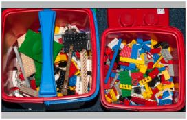 Two Lego Tubs, Containing A Quantity Of Pieces