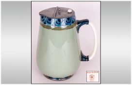 James Macintyre Pewter Topped Jug. c.1905-1910. Height 7.5 Inches.