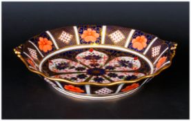 Royal Crown Derby Very Fine Imari Pattern Shaped and Circular Bowl. Date 1917, 2 inches high, 9.75