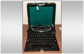 Vintage Imperial Portable Typewriter. Serial Number DG988. Appointment to George V. Complete with