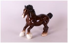 Beswick Horse Figure Cantering shire Model Number. Design A Gredington. Height 8.75 inches high.