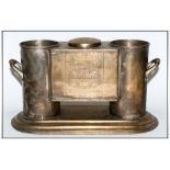 Chateau Cos d'Estournel Silvered Metal Wine Cooler, impressed to the front 'Grand Cru Classe',