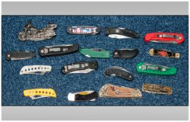 Collection Of 17 Pocket/Pen Knives, Various Makes To Include Colt Single Action Army Peacemaker,