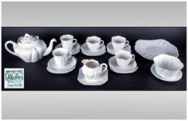 Shelley White 22 Piece Part Tea Service. c.1910-1920's. Reg Num.272101.