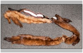 Collection Of Three Fur Ties including 2 stone martins & 1 mink,