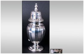 Art Deco Silver Sugar Caster of excellent condition & quality. Hallmark Birmingham 1928, 6.5'' in