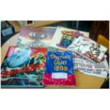 Status Quo Pop Memorabilia, Comprising 40th Anniversary Hardback Book, Two 1970's LP's, Two